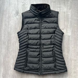 Black Weatherproof Vest with Brown Faux Fur Interior